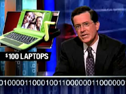 olpc on Daily Show's colbert Report